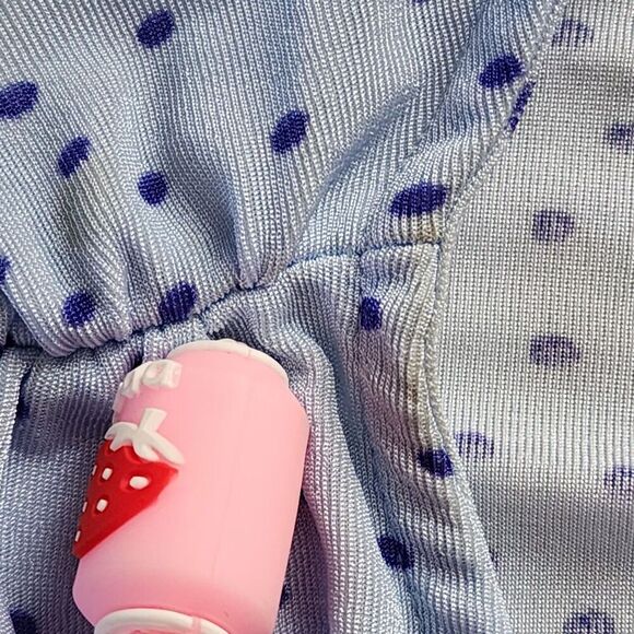 Jacklyn Smith Collection Dress Women XXL Blue Polka Dot Short Sleeve Casual - Picture 5 of 8